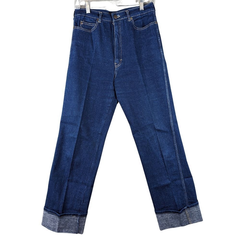 Collections Jeans Womens 14 Blue Denim High Waist Straight Dark Wash Stretch Y2K